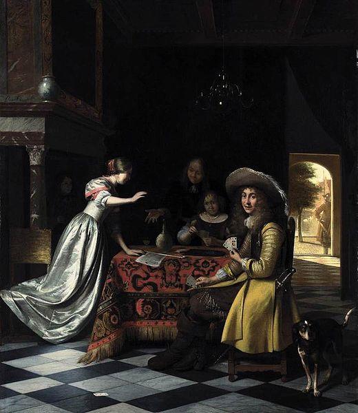 Pieter de Hooch Card Players at a Table Sweden oil painting art